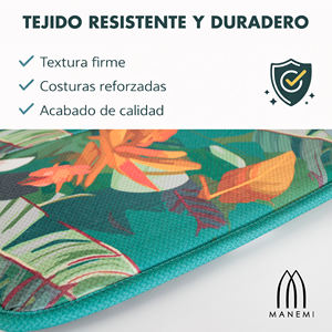 Cojín para Silla Repelente al Agua de 40x40x2 cm para Uso en Interiores y Exteriores, Fácil de Limpiar con Correas de Sujeción - Product Image 6