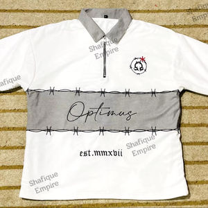 Diseño personalizado 100% algodón Vintage para hombre para camisas patrón sólido tejido de punto colores surtidos logotipo personalizado secado rápido - Product Image 1