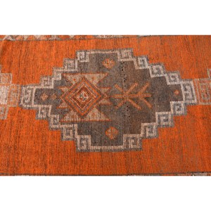 Alfombra de algas marinas Vintage, naranja y beige, 3,4x10,7 pies, alfombras rectangulares de retazos turcos para el hogar, sala de estar, área grande, decoración de pasillo - Product Image 5