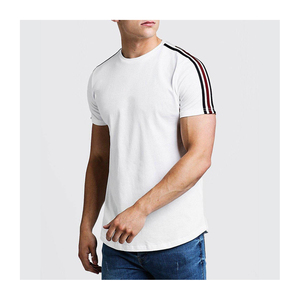 T-shirt en coton premium pour homme, coupe oversize, uni, décontracté, basique, personnalisable, OEM ODM - Product Image 3