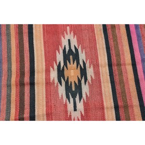 Tapis traditionnel en laine noire rouge écologique à poils moyens 2.5x10 pieds Vintage turc grande surface Patchwork Design support en Latex - Product Image 5