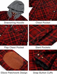 2024 chaquetas de trabajo con capucha de invierno de lona de algodón para hombre chaqueta cortavientos chaqueta de trabajo con forro de franela acolchada para hombre - Product Image 4