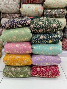 Premium Quality 100% Polyester Embroidery Fabric Plain Embroidered Nonwoven Techniques for Wedding Home Decor <b>Bridal</b> Wear - Product Image 5