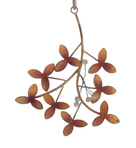 Luxury Metal Hanging Flower Bunch Ornament for Festive <b>Party</b> Home <b>Decor</b> for Christmas <b>Wall</b> Hanging Craft Use - Product Image 3