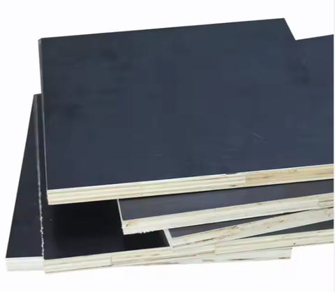 Direct Sales Supplier Black Film Faced Plywood 12-21mm Double Sided Melamine Long-Lasting 10x Reusable Rubber Core For Building