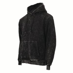 Sudadera con capucha con estampado a cuadros desgastados y lavado ácido de alta calidad para hombre, ropa de calle de algodón térmico 100%, bolsillos con cremallera, forro polar - Product Image 2