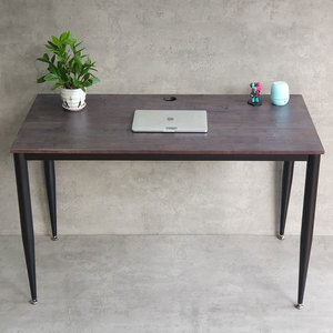 CONE II System HBCN026 120x60cm Rubber Wood <b>Desk</b> Iron Legs Modern Minimalist Contemporary Office Furniture for Bedroom <b>Study</b> - Product Image 3