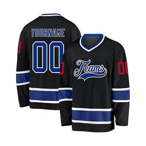 Conjunto de camiseta de hockey sobre hielo de manga larga personalizada para hombre, nombre de equipo personalizado, número cosido, servicio OEM impreso, opciones de Color personalizadas - Product Image 1