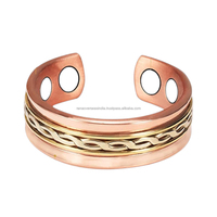 Offre Spéciale Design torsadé anneau de manchette ouvert qualité supérieure pur cuivre thérapie anneau haut Style Vintage pour femmes et hommes idée cadeau
