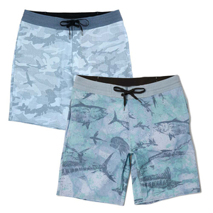 Shorts de pêche pour hommes, maillots de bain, taille élastique, shorts de surf, vêtements de bain, 1 pièce, logo avant, tendance, pantalon de plage - Product Image 5