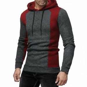 Sweat-shirt à capuche pour homme, logo personnalisé en gros, mode, bloc de couleur, coupe ajustée, manches raglan, pull en molleton de coton, vêtements de sport pour la salle de sport - Product Image 1