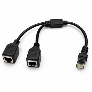 Câble Répartiteur RJ45 Blindé 1 Mâle vers 2 Femelles 20cm Adaptateur Réseau Cat5e <span class=keywords><strong>Cordon</strong></span> d'Extension <span class=keywords><strong>Ethernet</strong></span> en Cuivre Nu 26AWG - Product Image 1