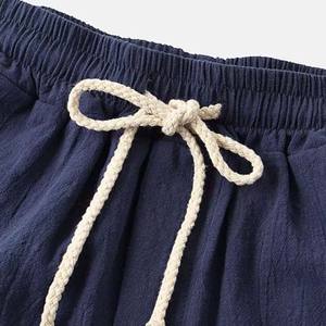 กางเกงขาสั้นออกกำลังกายผ้าฝ้าย100% สำหรับผู้ชายกางเกงออกกำลังกายแบบลำลองมีกระเป๋ากางเกงวิ่งเป็นมิตรต่อสิ่งแวดล้อมในฤดูร้อน - Product Image 3