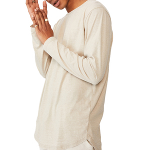 T-shirts OEM respirants pour hommes, vêtements de sport, t-shirt à manches longues personnalisé avec impression de logo - Product Image 4