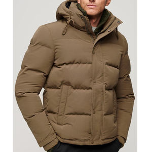Vêtements d'extérieur chauds d'hiver personnalisés Manteau long matelassé à capuche en duvet Parka Veste bouffante pour hommes - Product Image 4
