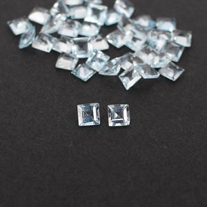 Natural Brazilian <b>Aquamarine</b> 3x3mm Square Cut 5.45 Cts 40 Pcs Loose Gemstone Lot for Jewelry Making - Product Image 4