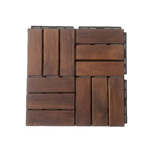 Baldosas de Madera de Acacia Vietnamita para Exterior, Resistentes al Agua, Antideslizantes, Contemporáneas, Encajables, 300x300mm, Ecológicas, con Certificación FSC - Product Image 4