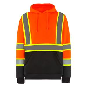 Sudadera CON CAPUCHA DE SEGURIDAD Hi Vis personalizada para hombre con logotipo impreso estilo de cremallera de moda chaqueta de seguridad Hi Vis para el verano - Product Image 3
