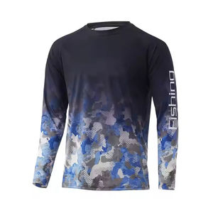 เสื้อยืดตกปลาแขนยาวผ้าโพลีเอสเตอร์ซับลิเมชัน100% สำหรับผู้ชายเสื้อตกปลาแห้งเร็วระบายอากาศได้ดี - Product Image 2