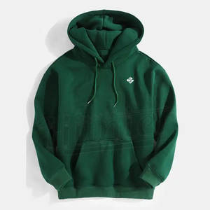 Sudadera con capucha para hombre con logotipo bordado y estampado personalizado 500gsm 100% algodón pulóver de lana pesada sudaderas con capucha unisex de gran tamaño para hombre - Product Image 1