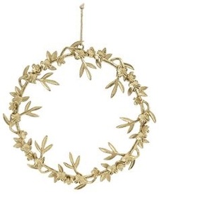 Guirlande de décoration de Noël de style de luxe pour la décoration de mur et de chambre de Noël en métal de fer de forme ronde - Product Image 5