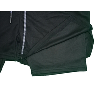Shorts de compression écologiques 2 en 1 pour hommes, pour la salle de sport, la course à pied, avec poches pour téléphone, vêtements de sport à séchage rapide