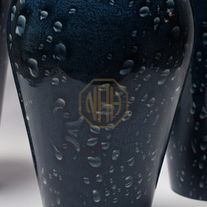 Vase à fleurs en fer forgé artisanal avec détails en laiton, style côtier, œuvre d'art en émail, vase en métal décoratif pour les mariages et la décoration intérieure - Product Image 6