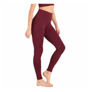 Leggings de yoga pour femmes, taille mi-haute, super doux, sans couture, écologiques, antibactériens, taille élastique, polyester/coton - Product Image 4