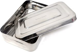 Caja de instrumentos quirúrgicos dentales perforados de acero inoxidable manual para uso clínico de esterilizador médico - Product Image 2