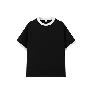 เสื้อยืดคอกลมผ้าฝ้าย100% ของผู้ชายระบายอากาศได้ดี & โอเวอร์ไซซ์พิมพ์ลายสกรีนผ้าไหม - Product Image 1