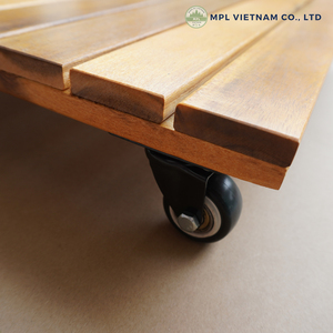 Soporte de Madera de Acacia Natural para Plantas, Resistente, para Macetas, Ecológico, con Autorriego, Diseño de Lujo, 30cmx30cm, para Jardín y Hogar - Product Image 4