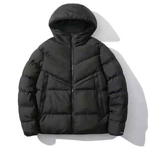 Veste matelassée en duvet sur mesure, hiver, surdimensionnée, ample, pour homme, veste matelassée d'extérieur, à capuche, chaude, en duvet de canard, rembourrage en duvet, enduite - Product Image 1