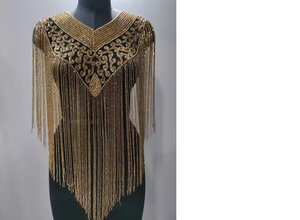 Capa de cuentas de estilo preppy de alta moda, envoltura de fiesta hecha a mano única para mujeres y adultos, ropa de Club ODM - Product Image 5