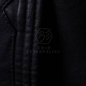 Veste en cuir pour homme, design personnalisé, couleur unie, logo sur le devant, écologique, légère, style streetwear - Product Image 4