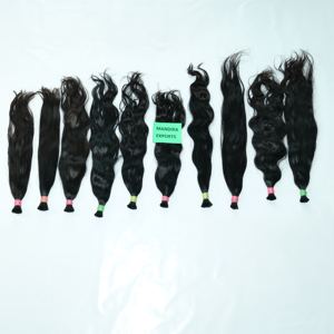 Venta al por mayor 100% Extensiones de cabello humano de templo indio virgen natural Fabricación de proveedores a granel Estilos de rizos afro de onda cruda recta Nuevo - Product Image 2