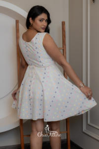 Élégant Boho femmes coton robe mi-longue col en v sans manches décontracté ample robe été courte soirée robe de Cocktail - Product Image 6