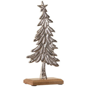 Greatest Quality Black Metal <b>Tree</b> Sculptures <b>Wooden</b> Base Modern Elegance <b>Christmas</b> Decorations for <b>Christmas</b> Decorations - Product Image 2