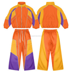 Conjunto Deportivo de Dos Piezas para Hombre, Chaqueta Cortavientos y Pantalones Jogger, Personalizado OEM, Poliéster y Nailon con Cierre, Modelo 2026 para Chicos - Product Image 1