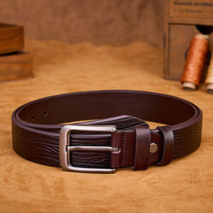 Cinturón de cuero con diseño de cocodrilo al por mayor para hombres y mujeres estilo de béisbol de lujo informal con pasador de acero para hebilla - Product Image 2