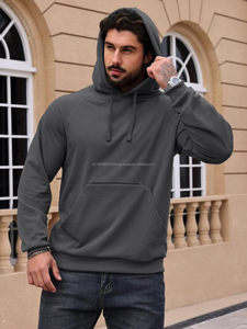Sudadera con Capucha de Moda Urbana para Hombre, Estilo Holgado, Mezcla de Algodón Básico, Sudadera de Invierno, Logotipo Personalizado, Diseño de Hombros Caídos - Product Image 5