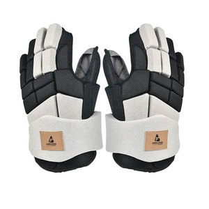 Gants de hockey sur glace en cuir de haute qualité à marque privée, logo personnalisé, fermeture auto-agrippante antidérapante, design léger à doigts complets - Le meilleur - Product Image 1