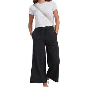 Flare <b>Pant</b> OEM 2026 New Arrival Women's Loose Flare Casual Style <b>Pants</b> Sports Jogging Solid Colour Cotton Flare Sweatpants - Product Image 3