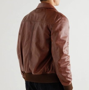 Veste en cuir pour homme, mode streetwear, vêtements décontractés, vêtements d'extérieur en cuir véritable, fabrication sur mesure, vente en gros OEM - Product Image 4