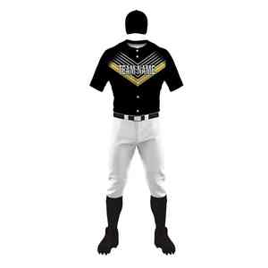 Conjunto de uniformes de béisbol OEM, camisetas y pantalones de equipo personalizados, logotipo bordado, poliéster transpirable, directo de fábrica - Product Image 1