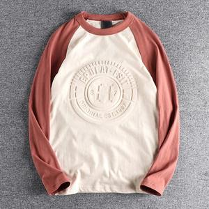 Camisetas con Logo en relieve para hombre, camisetas de algodón con estampado personalizado, camiseta en relieve - Product Image 1