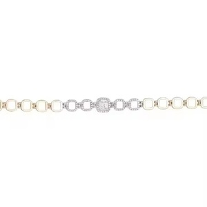 สร้อยข้อมือเพชรเทนนิสสีขาวทอง14K เครื่องประดับที่สง่างามสำหรับโอกาสพิเศษกำไลข้อมือเพชร - Product Image 2