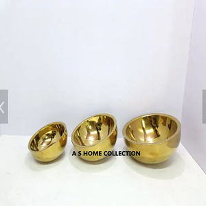 Cuenco de arroz con soporte de ciervo moderno de Venta caliente dorado con vajilla de Metal sólido de calidad estándar cuenco para servir para decoración del hogar - Product Image 5