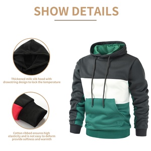 Sweat-shirts d'hiver pour hommes, tendance, personnalisés, brodés, en tissu polaire, style pull, séchage rapide et respirant - Product Image 5