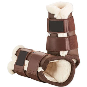 Bottes de brossage en néoprène pour chevaux Bottes de protection des jambes avec fourrure Vêtements de cheval Équitation Équipement vétérinaire équin - Product Image 3