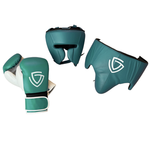 Equipo de Boxeo Profesional Personalizable de Alta Calidad, Guantes de Cuero, Protector de Cabeza, Protector Inguinal, Transpirable y Absorbente de Humedad - Product Image 1